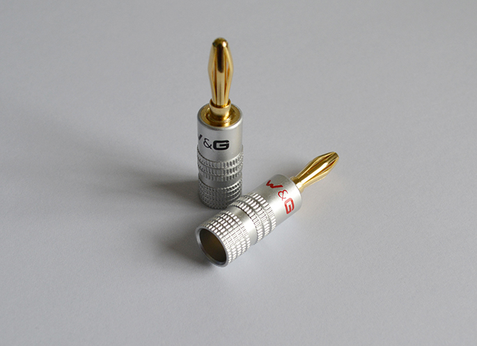 gold plated 4mm banana plug with Aluminum housing